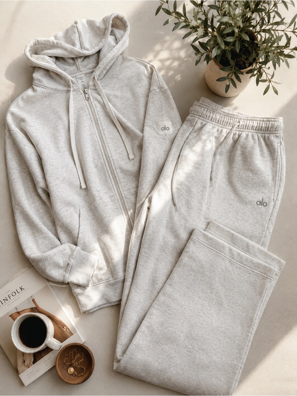 ALO Yoga Accolade 2XL Matching Hoodie & Sweatpants Set